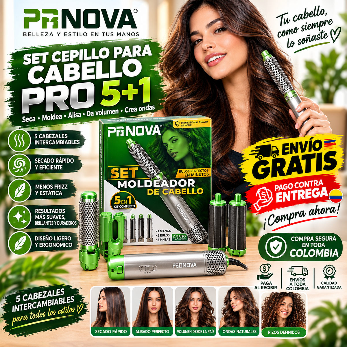 Cepillo Moldeador ProNova 5 en 1